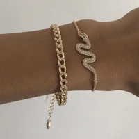 yada ins exaggerated punk serpentine snake braceletsbangles for women cuff bracelets charm crystal jewelry bracelet bt210028