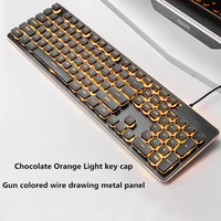 pqpyc ultra thin manipulator keyboard with wired lighting rgb backlight gaming keyboard standard 104 chocolate buttons