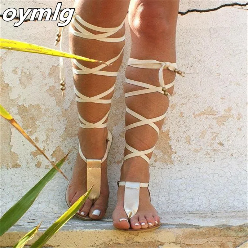 

Shoes Women flat sandals with lace toe rubber beach sandals 2019 summer ladies flat sandals for women cross strap shoes