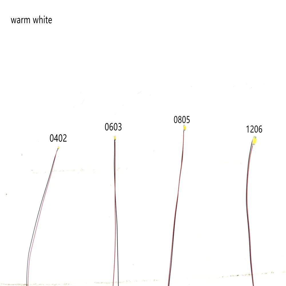 

10pcs 0402 SMD Model Toys Train HO N Scale Pre-soldered Micro Litz Wired LED Leads Light For Sand Table Layout Diorama