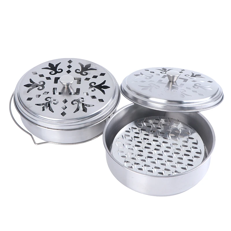 

Stainless Steel Fireproof Mosquito-repellent Incense Coil Tray Net Rack Box