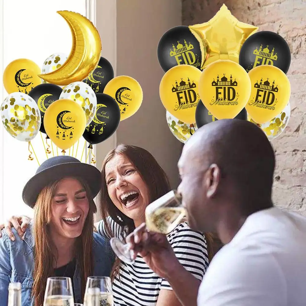 10 шт воздушные шары Eid Mubarak счастливый ИД Исламская Новый год Декор мусульманских