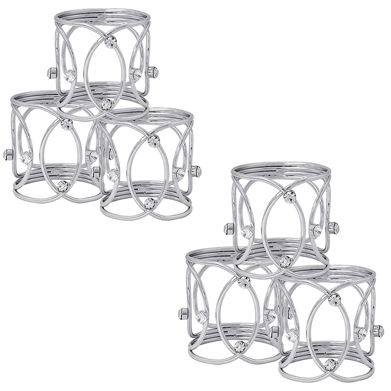 

6pcs Napkin Rings Wedding Napkin Rings Decoration Ring Table Decoration Accessories For Dinner Table Napkin Party Supplies