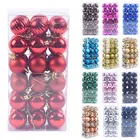 36 шт.компл. украшения в виде шаров для рождественской елки, блестящие шарики для вечерние, подвески для дома, сада, новогодние украшения