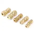 Компрессионный фитинг подходит для труб 18 дюйма 316 дюйма 14 дюйма 38 дюйма 516 дюйма 12 дюйма 58 дюйма 34 дюйма трубка O.D прямой эквивалентный шестигранный редуктор латунный коннектор для труб