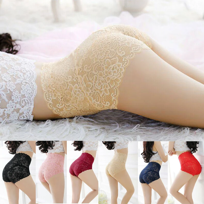 

Women Panties Cotton Underwear Hot Lingerie Sexy Briefs Female Lace Underpanties With High Waist Plus Size Shorts Calcinha