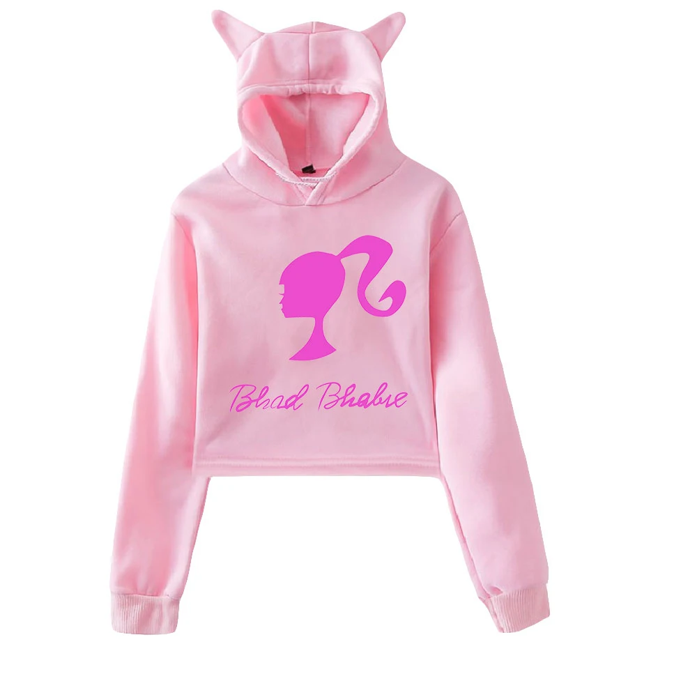 

WAWNI Bhad Bhabie Cat Ear Hoodie Woman Casual Print Cotton Hooded Sweatshirt Streetwear Accessories Leisure Hoody New Tops 2021