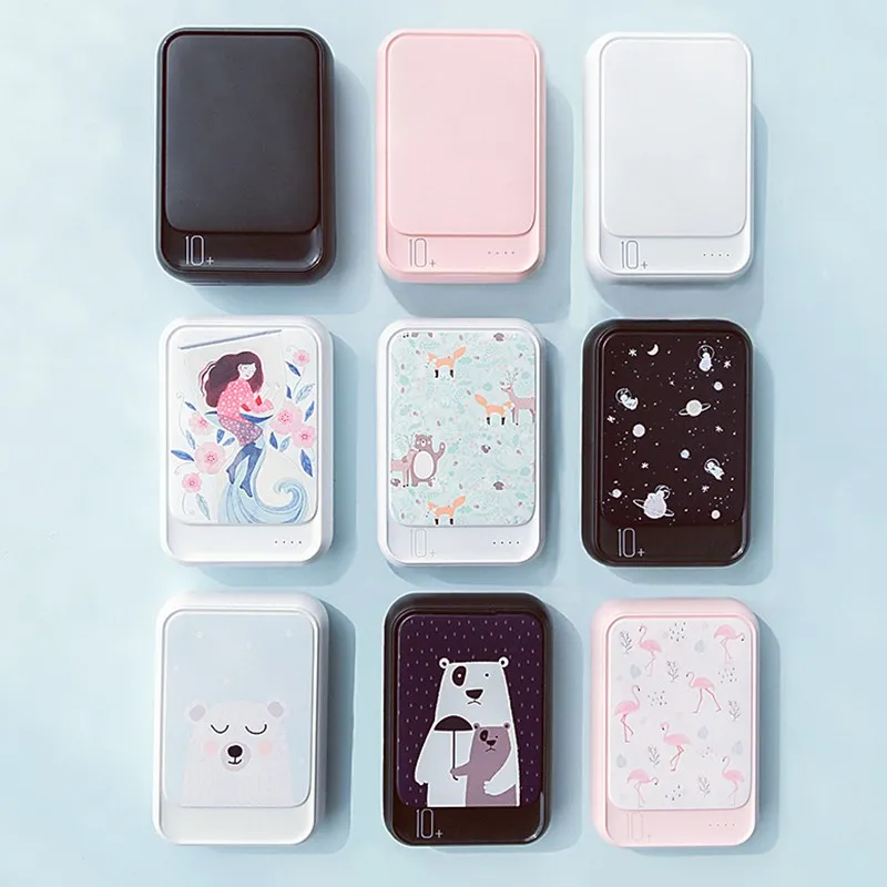 Liberfeel Maoxin mini powerbank 10000 мАч 9 узоров одна рука портативный Тип c микро Двойной вход