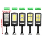 Светодиодные уличные фонари на солнечной батарее 128 COB, наружное охранное освещение, настенная лампа, водонепроницаемая лампа с датчиком движения и пассивным ИК датчиком, умная лампа управления