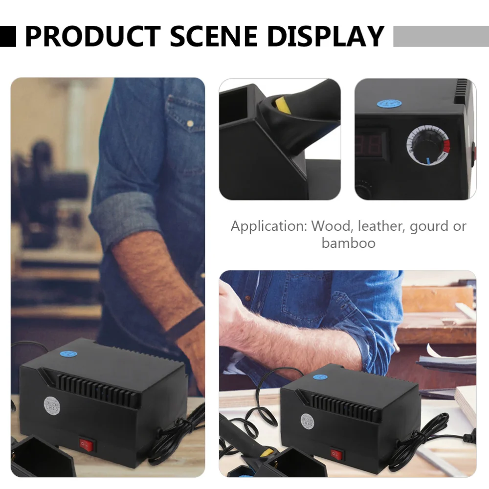 

1 Set Pyrography Craft DIY Tools Adjustable Temperature Soldering Pen Plug