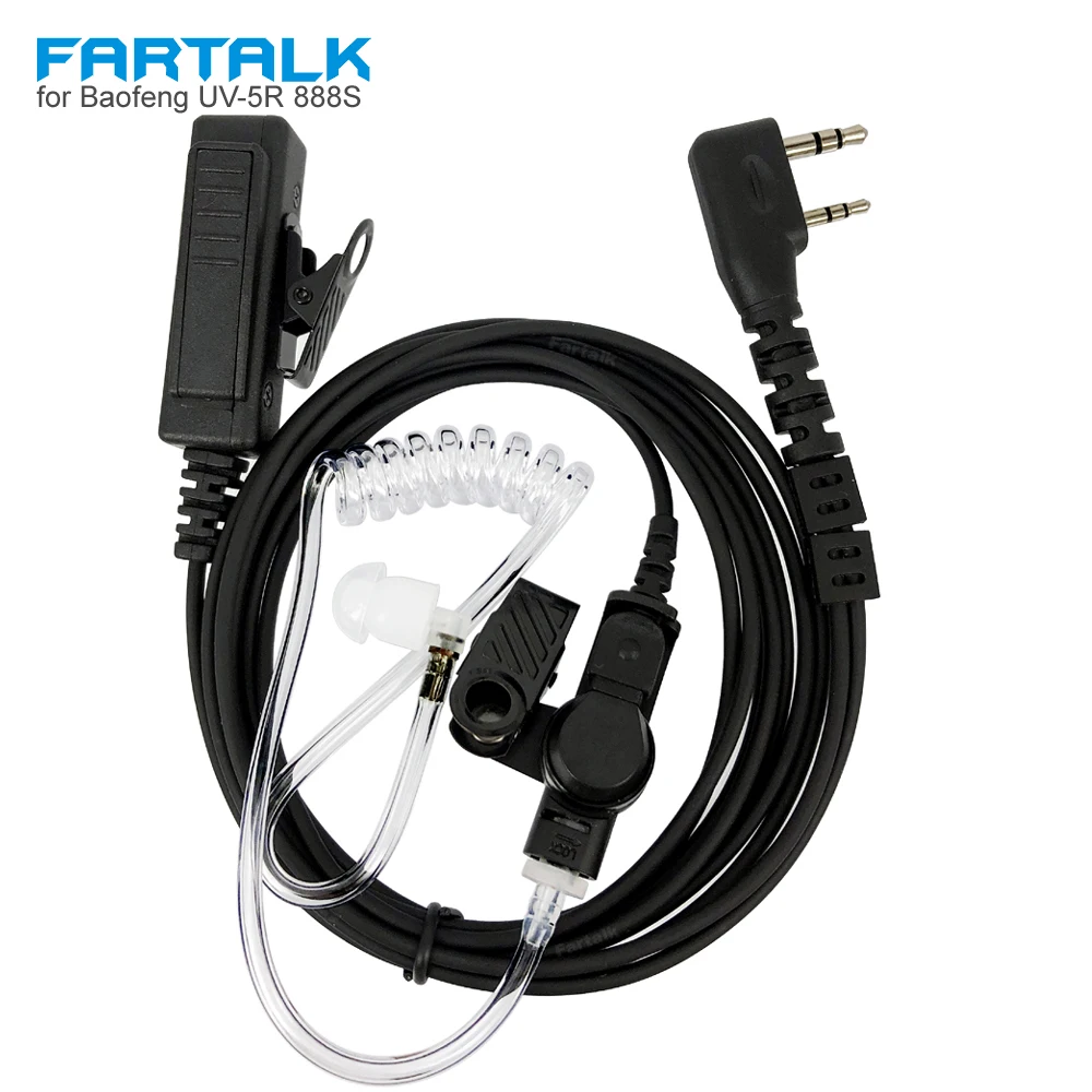 Акустическая трубка Гарнитура микрофон для Baofeng UV-5R BF-888S Kenwood TK3207 искусственная