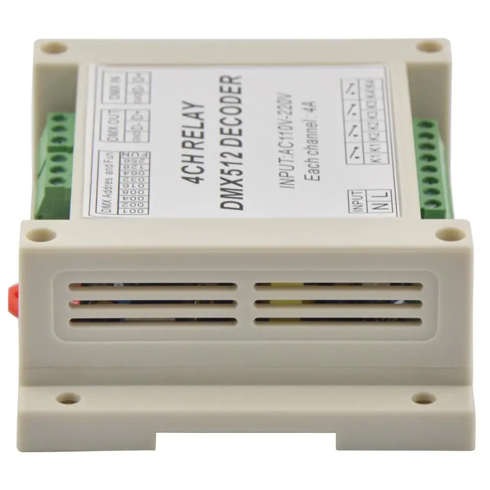 1 шт. DMX-RELAY-4CH dmx512 реле Декодер контроллер использовать для светодиодной лампы