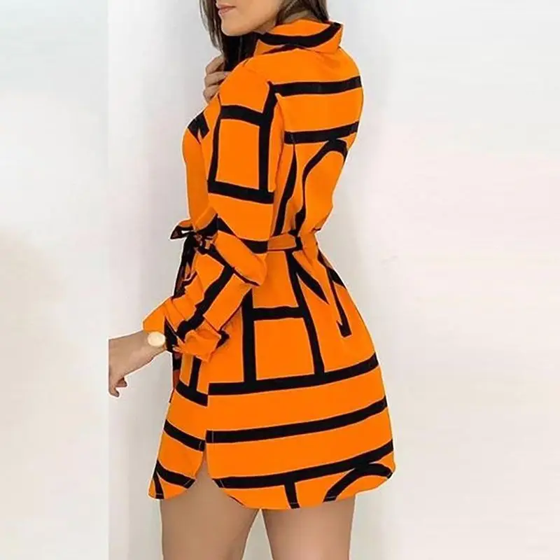 

2021 Spring and Autumn New Fashion Explosion Style Long Sleeve Ladies Shirt Dress