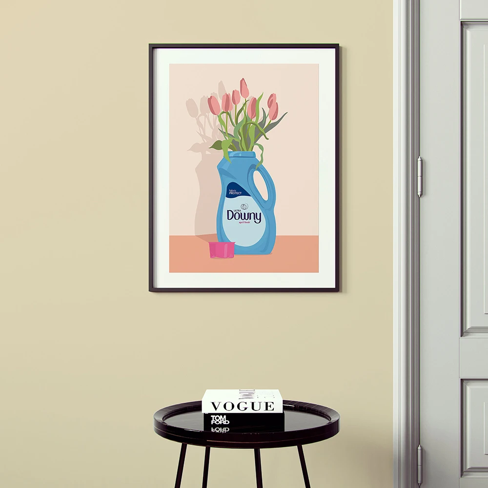 Стирка Смешные пастельные цвета настенная Картина на холсте в скандинавском