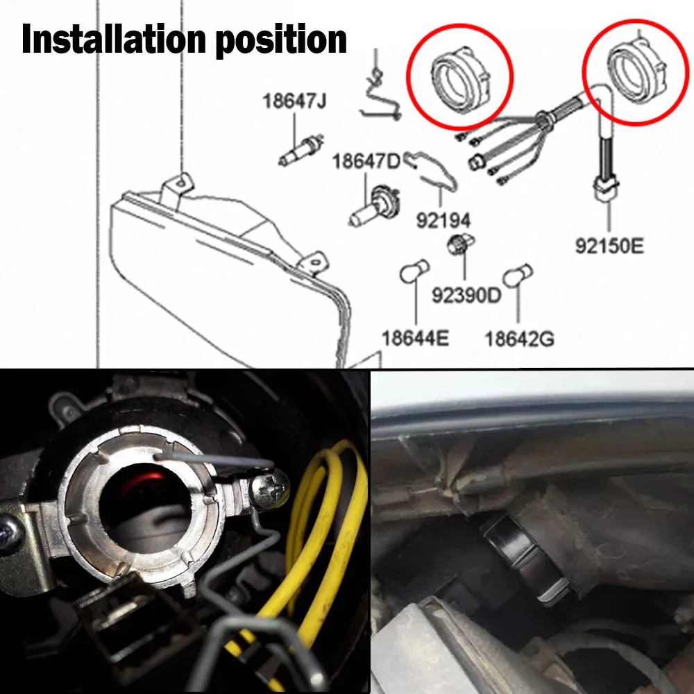 Пылезащитный колпачок для автомобильной фары s 921402D000 Hyundai Sonata Bulb Santa Kia Sportage Optima Rio