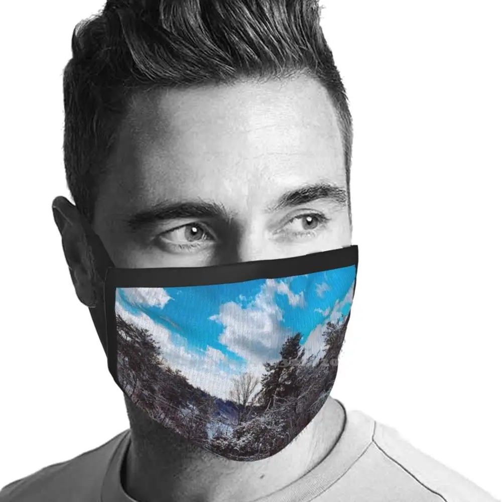 Маска для лица снежная солнцезащитная Зимняя