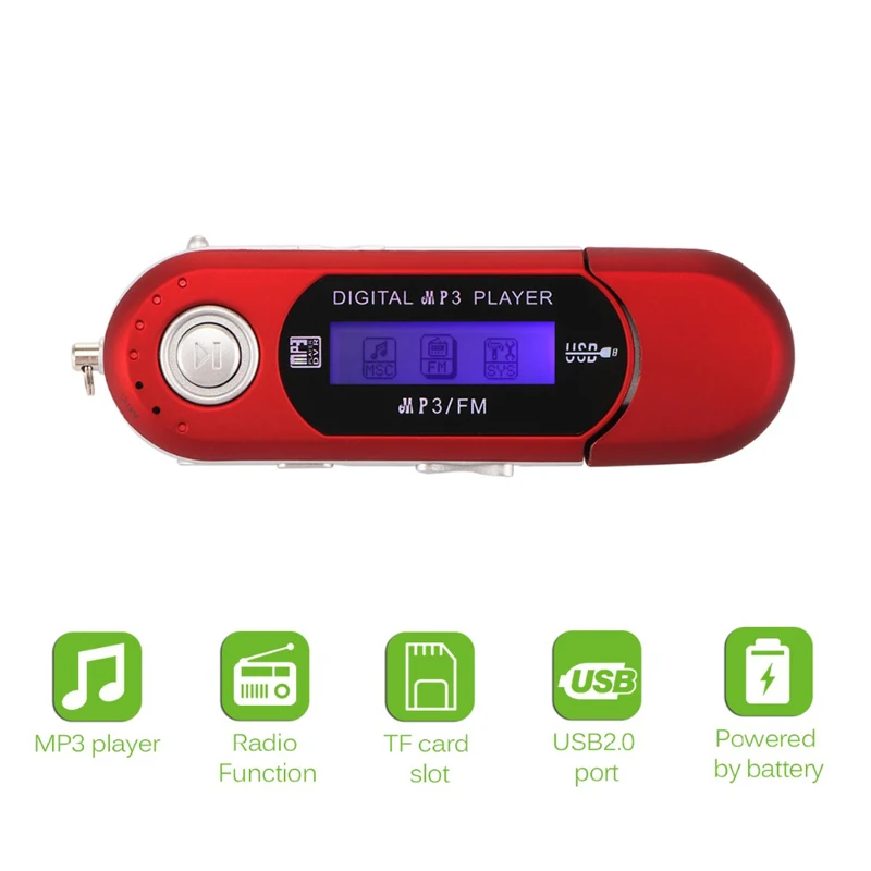 Портативный авто FM радио Функция с TF слот для карты ЖК-экран USB флэш-накопитель