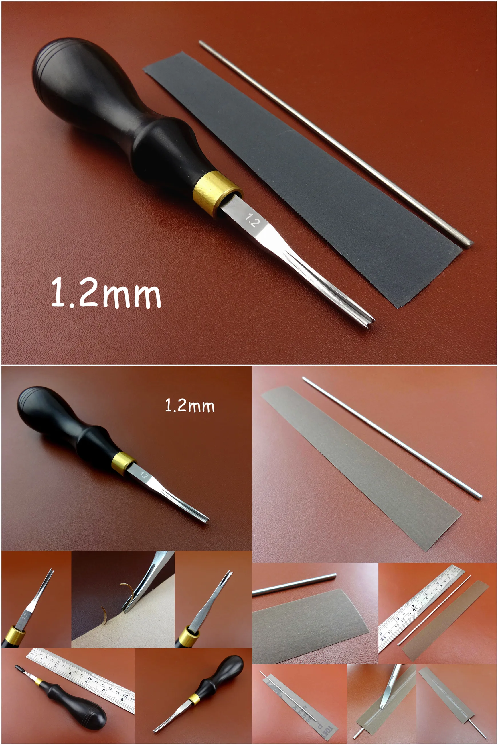 1 2 мм инструмент для кожевенного ремесла нержавеющая сталь шлифовки кромок резец