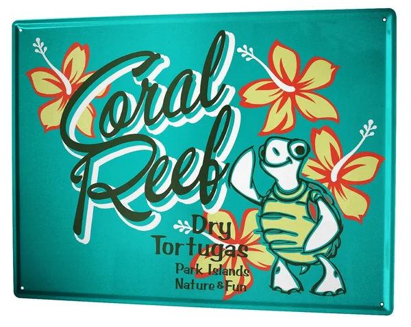 

Tin Sign Adventurer Coral Reef Coffee Bar Decoration Home Decor