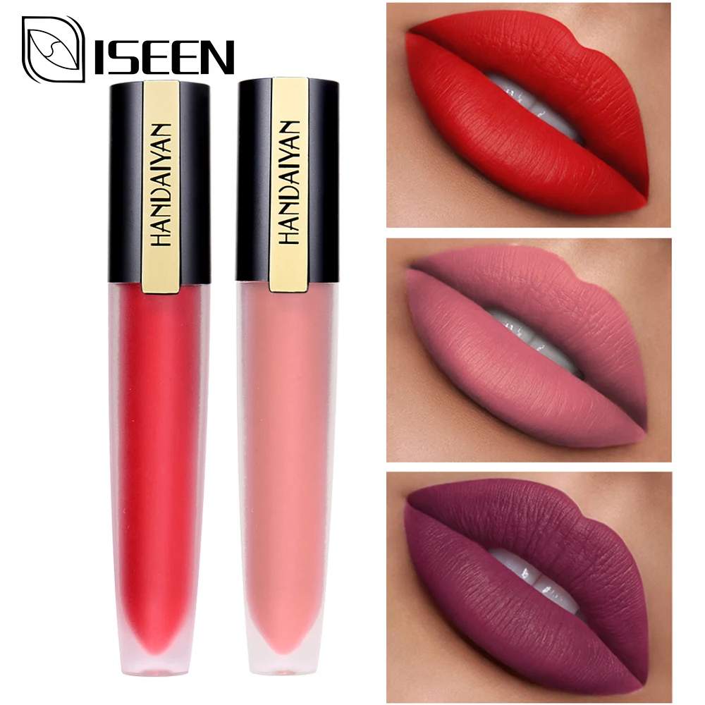 Матовая жидкая губная помада водостойкая бархатная блеск для губ макияж