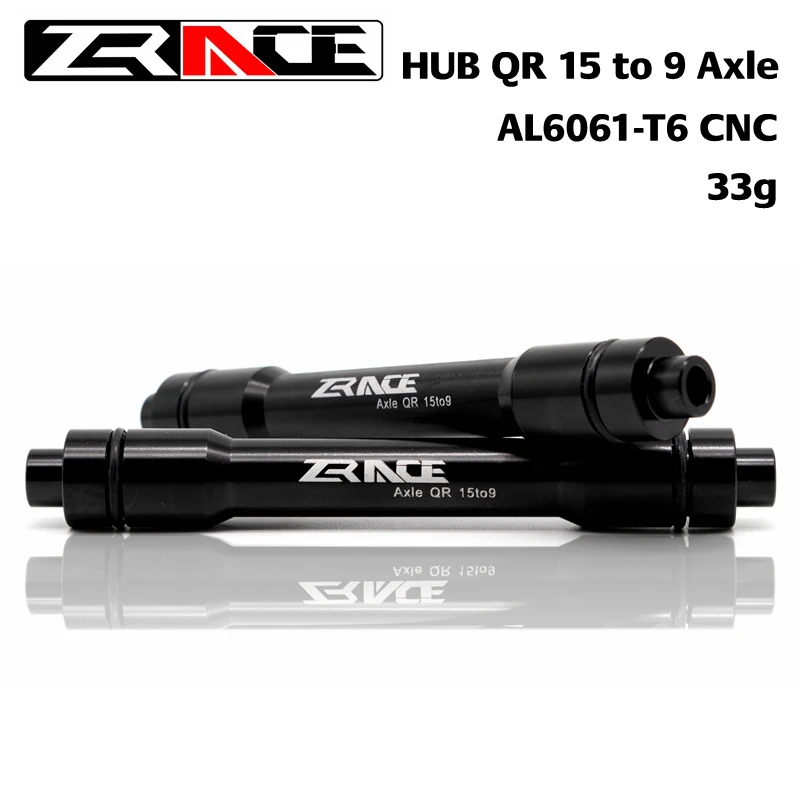 ZRACE QR 15mm HUB Convert to 9mm Axle Adapter / 12mm HUB  Convert to 9mm Axle Adapter for MTB and ROAD Front HUB QR 15 to 9 Axle