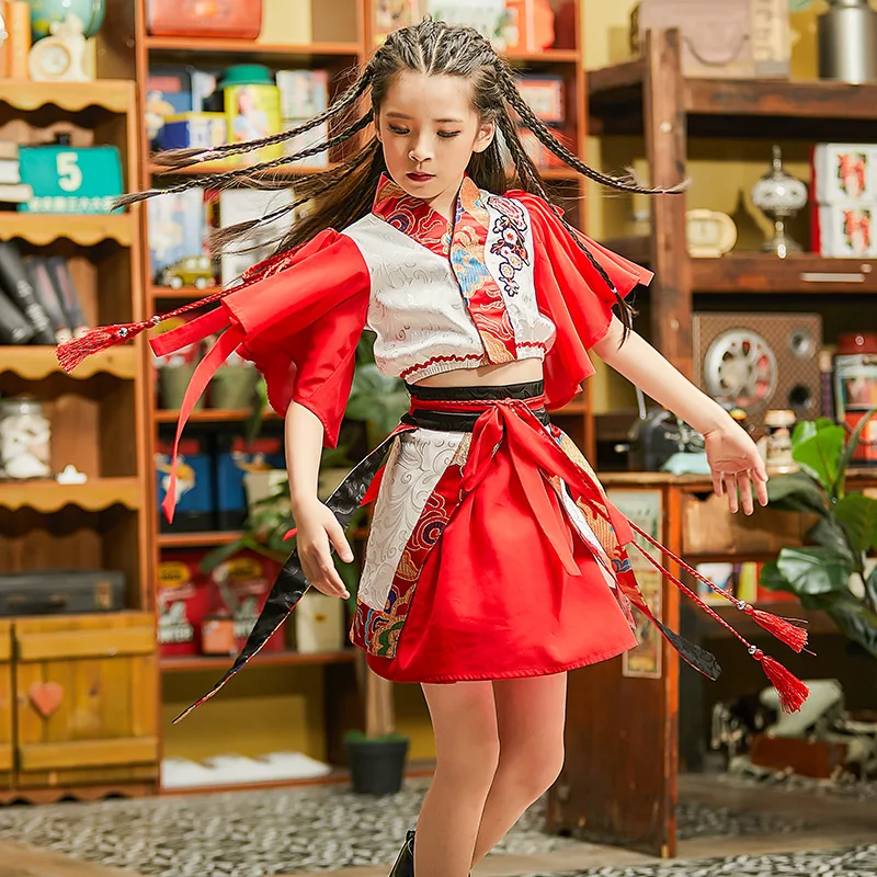 Juanziling стиль для девушек улучшилось Hanfu с Т-образным ремешком обувь подиума костюм