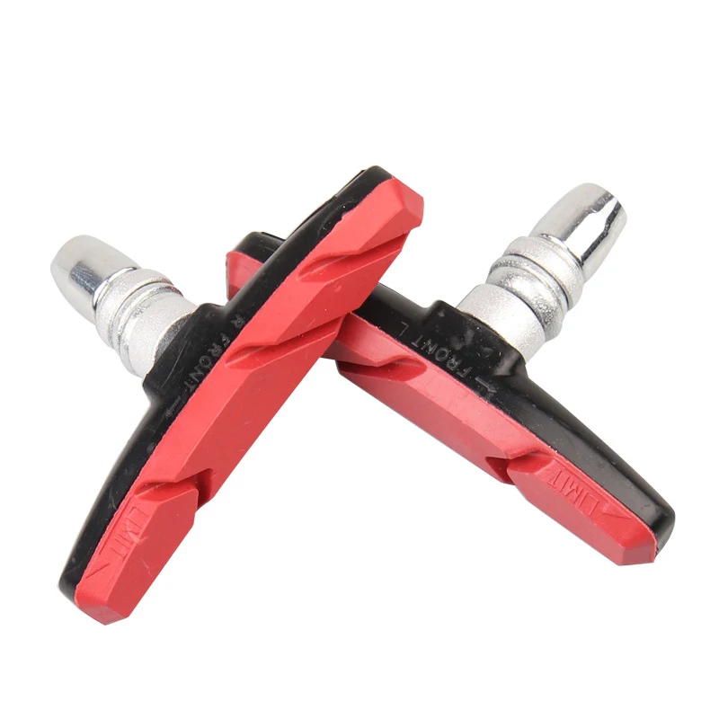 

1 Pair Bike Brake Pads Set Road Mountain Bicycle V-Brake Blocks Shoes with Hex Nut and Shims, No Noise No Skid, 70mm