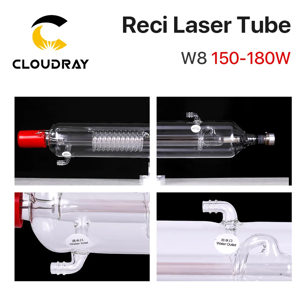Фото Cloudray Reci W8 150W CO2 лазерная трубка Деревянный чехол длина упаковки 1850 диаметр 90 мм Cloudray Reci W8 150W CO2 лазерная трубка Деревянный чехол длина упаковки 1850 диаметр 90 мм