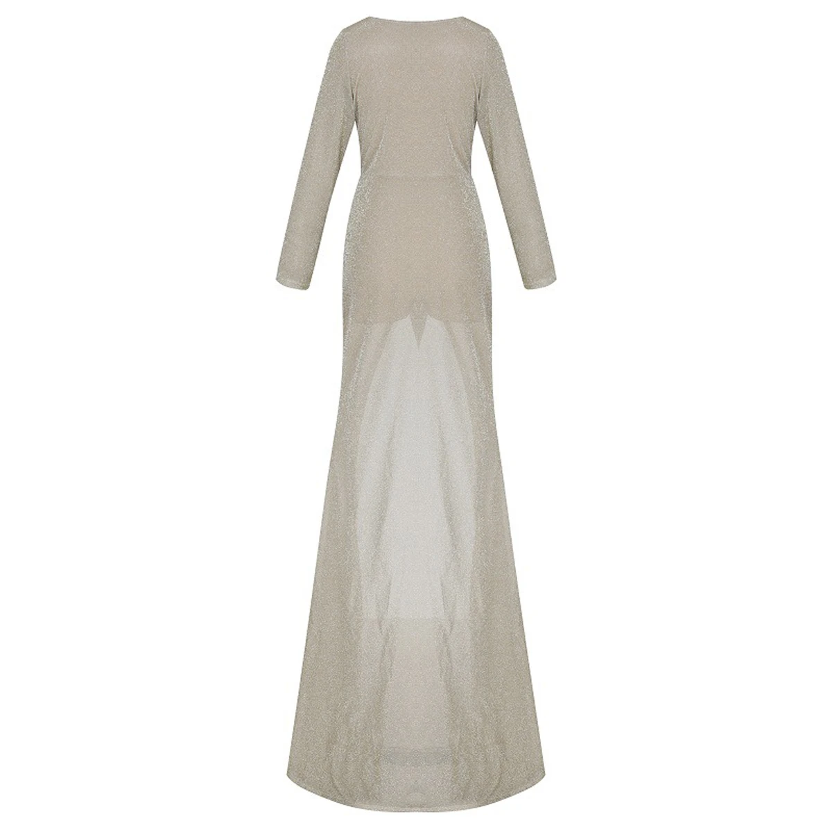 

Golden Sequins Sexy Women Long Maxi Dress Deep V Neck Evening Party Long Sleeve Split Sexy Dresses