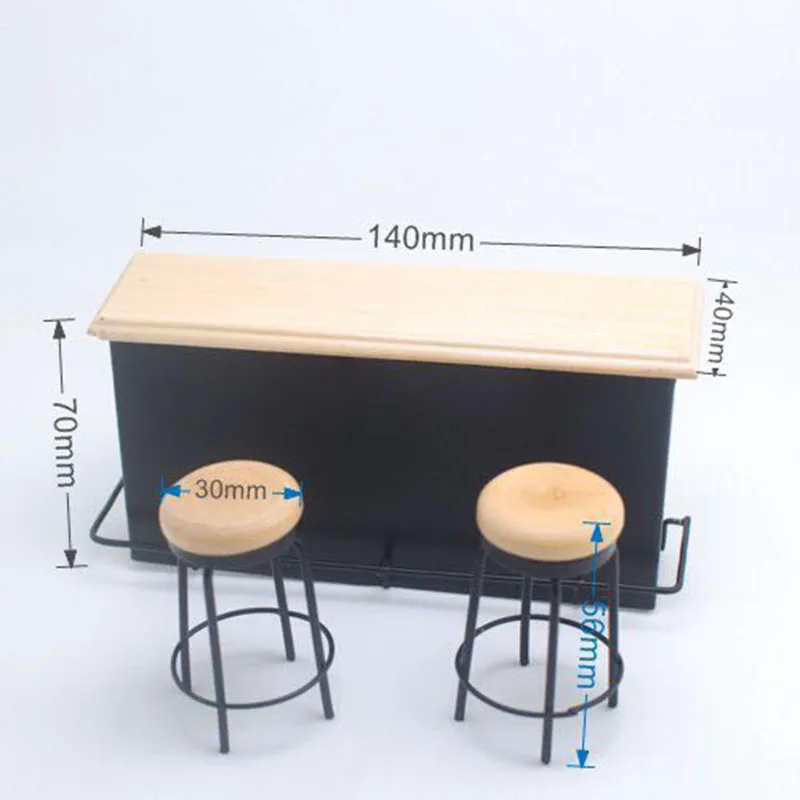 

In Stock 1/12 Scale Figure Scene Accessories Dining Table Bar Stool Dollhouse Miniature Model for 6 inches Action Figure