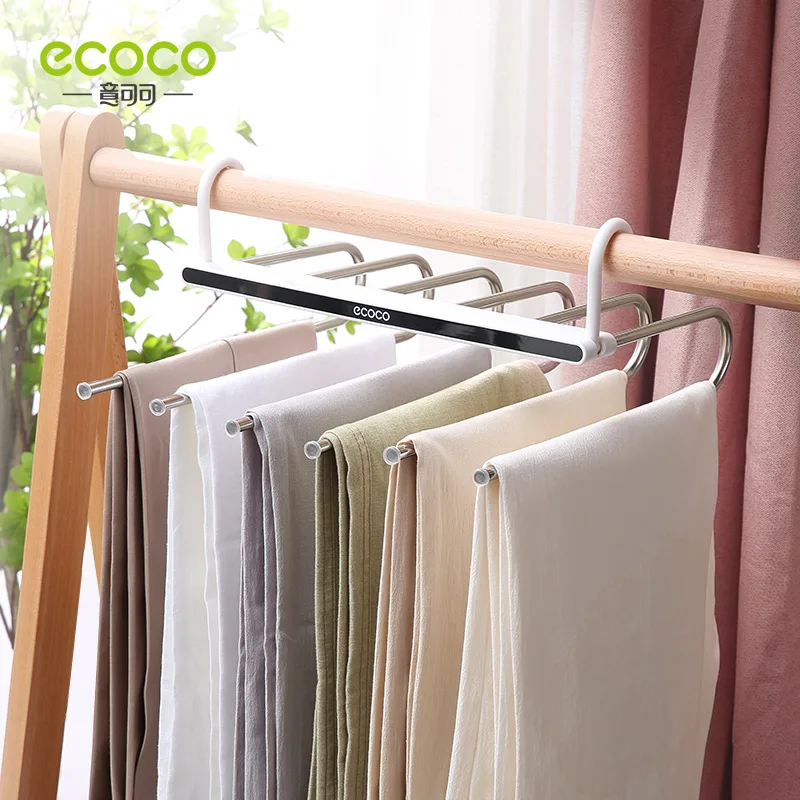 

ECOCO Multifunctional Bedroom Trouser Rack Household Goods Hook Bracket Tool to Save Space for Heavy Trouser Storage Rack