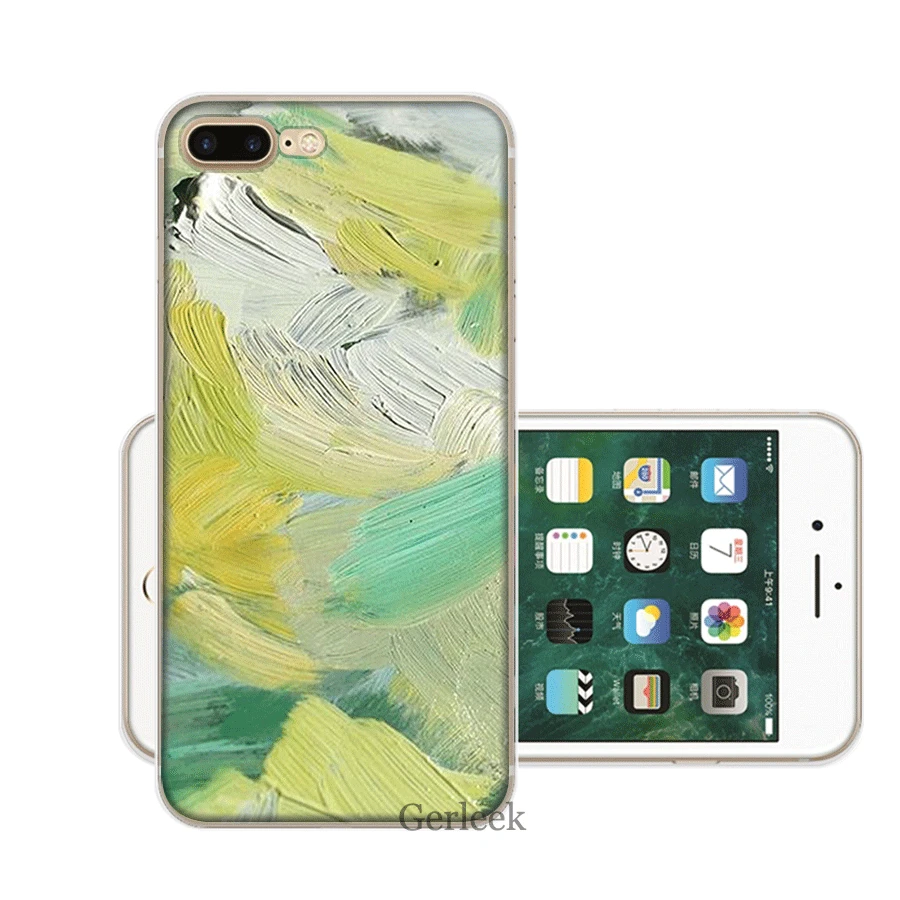 Mobile Phone Case for iPhone 11 Pro XR X XS Max 6 6S 7 8 Plus Cover 5 5S SE Paint Strokes Aesthetic Shell |