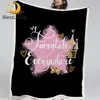 BlessLiving Pink Star Blanket Fairytale Girlish Sherpa Fleece Blanket Glitter Heart Furry Blanket Castle Crown Cartoon Bedspread 1