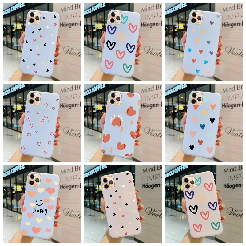 

Love shape Case For Huawei Mate 10 20 20X 30 40 Lite Pro Plus Trend Thin Rainproof Funny Smooth Matte Girl Silica gel Soft Cover