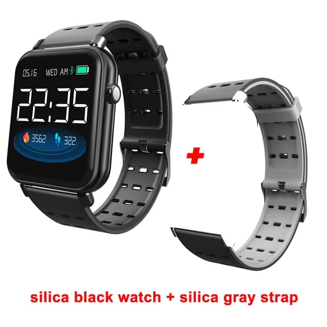 black add gray Y6 Pro, умный Браслет, пульсометр, измеритель артериального давления, кислородный монитор, умные часы, IP67, водонепроницаемые, мульти спортивные, фитнес-трекер, браслет - Цвет: black add gray