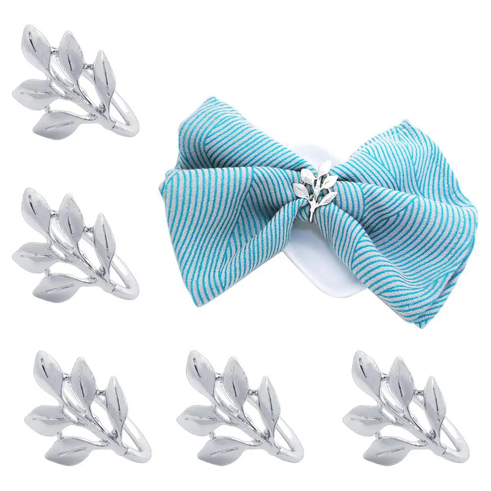 

6PCS Napkin Rings Buckles Wedding Event Decoration Crafts Celebrations Birthday DIY Decorative Holder Handmade Party Supplies