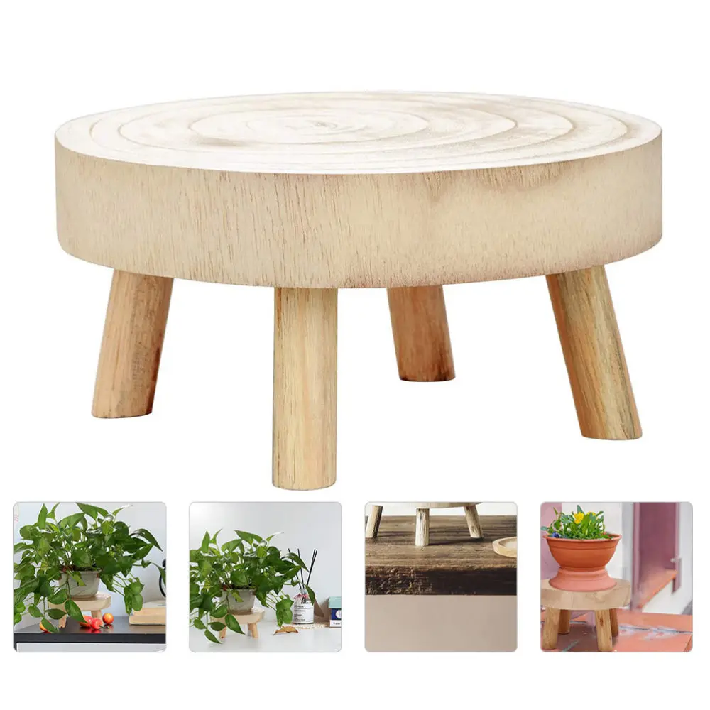 

Planter Round Rack Flower Pot Storage Rack Home Wood Rack Flower Pot Stand