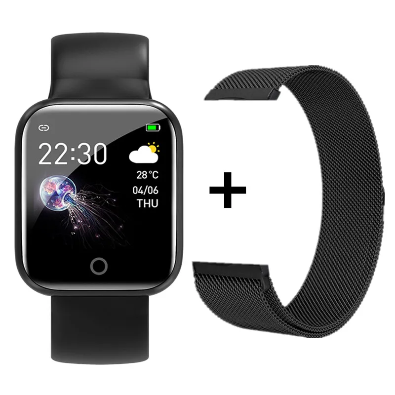 Силиконовые смарт часы с ремешком водонепроницаемые из нержавеющей стали IP67