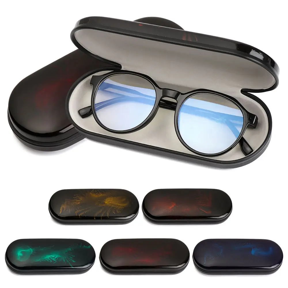 

Fashion Dazzling Colors Bright Baking Paint Hard Protective Shell Eyeglasses Box Glasses Case Spectacle Case