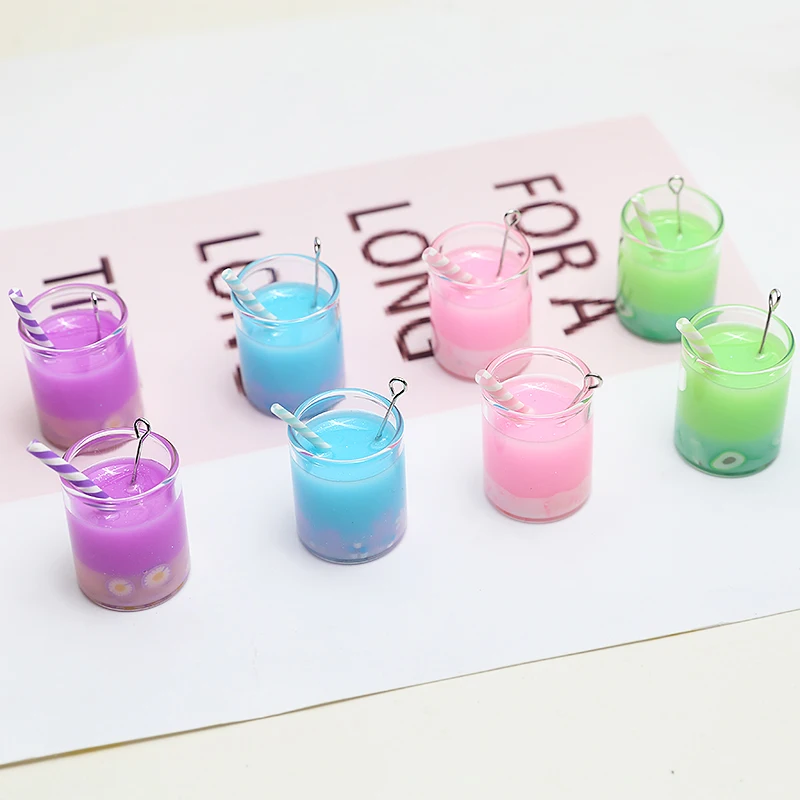 Модные серьги для женщин 6 шт. эффектные креативные красочные стеклянные