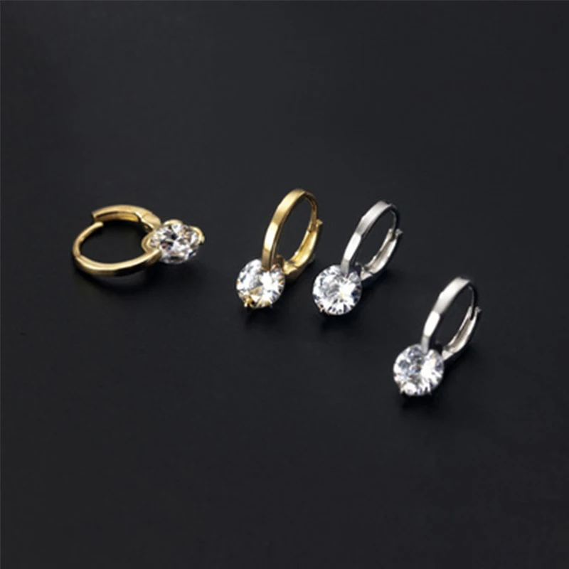 

VENTFILLE 925 Sterling Silver Zircon Small Hoop Earring for Women Girl Pretty Party Jewelry Gifts Dropshipping Wholesale