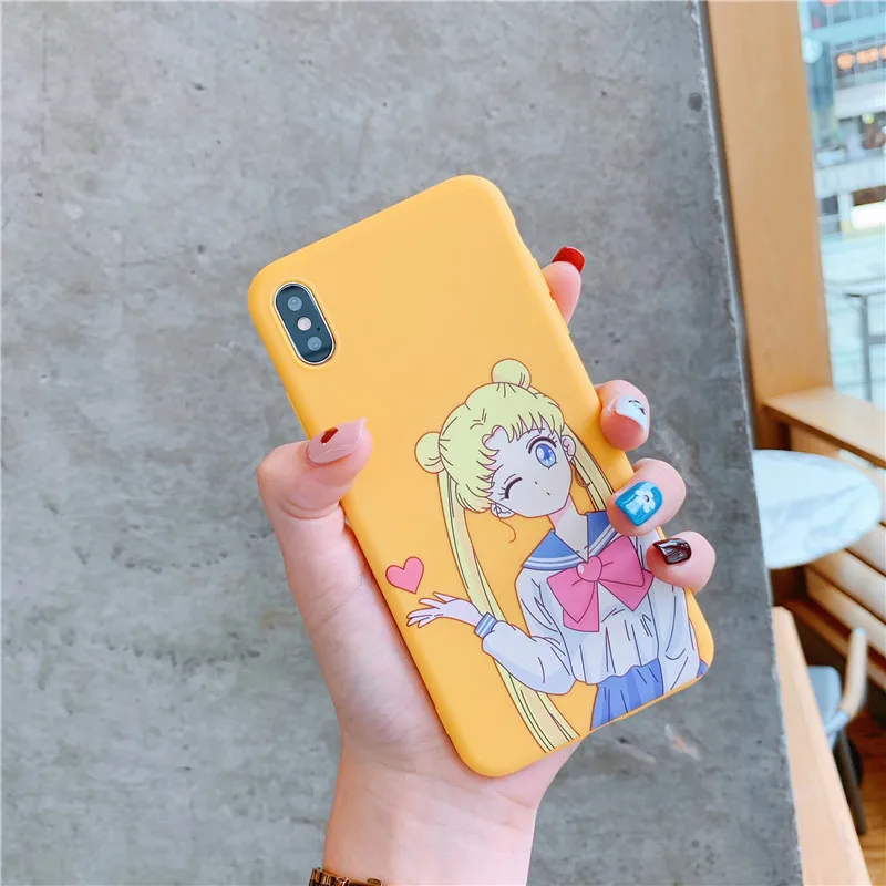 Милые Чехлы Сейлор Мун для iphone 11 Pro max, чехол для телефона iphone XS Max XR X 6S 7 8 plus, задняя крышка, мягкий силиконовый чехол с рисунком
