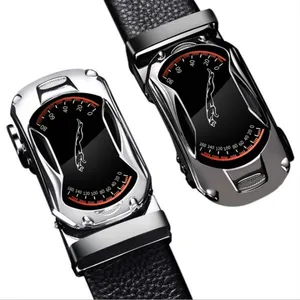 Новые кожаные ремни для мужчин 3,5 см Ширина спортивный автомобиль модный бренд автоматическая пряжка черный ремень из натуральной кожи мужские ремни G186-5