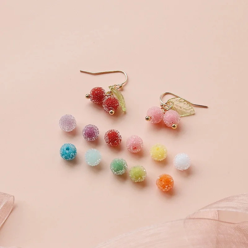 

Japanese sugar beads and wind candy particle scrub beads super cute earring pendant DIY handmade jewelry accessories