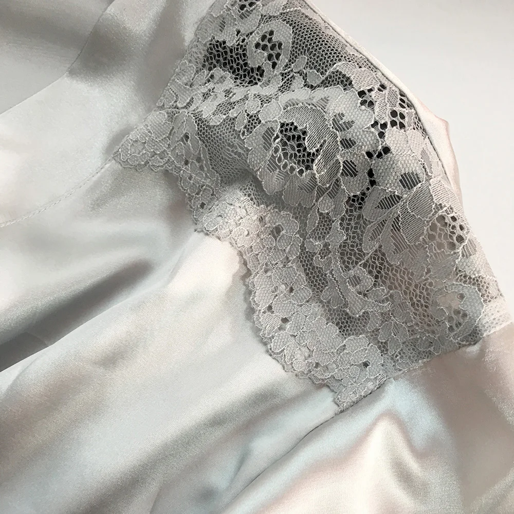 

Fashion sexy home wear home dress nightdress silky pajamas ladies casual breathable lace pajamas sexy lace stitching pajamas new