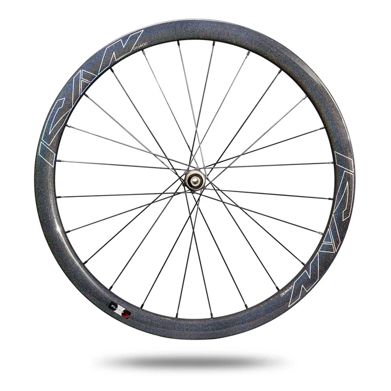 Verkaufen ICAN 2020 AERO Super Licht Carbon Road Laufradsatz 40MM Tiefe 25mm Breite Disc Bremse Klammer Tubeless 100*12 142*12