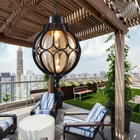vintage outdoor balcony glass ball pendant light european grape waterproof aluminum pendant lamp e27 bulb
