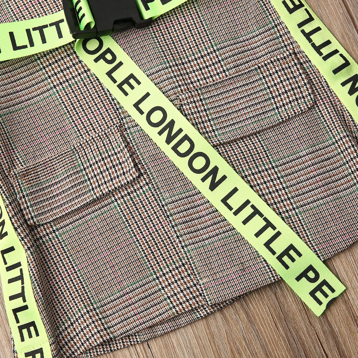 Пиджак для девочек зимний клетчатый с поясом От 0 до 5 лет | Детская одежда и обувь