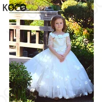 jonany baby princess flower girl dresses appliques bow ball gown birthday pageant robe de demoiselle first communion ceremony