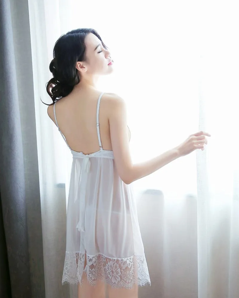 Women Slips Hot Solid Intimates Full Slips Deep V Underwear Sexy Backless Lace Lingerie